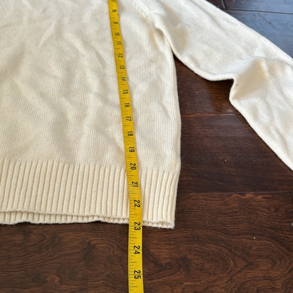 NWT J Crew Ivory wool blend sweater with rhinestone jewels detail - Picture 7 of 10